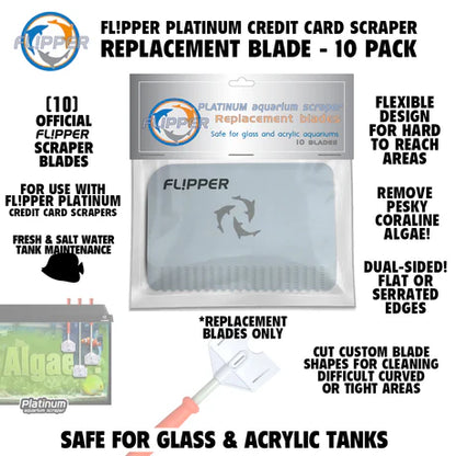 Flipper Platinum Scraper Replacement Blades : 10pk